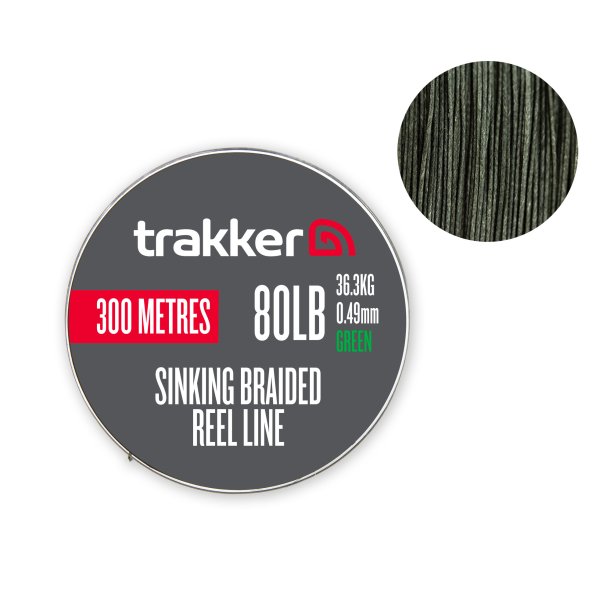 Trakker Sinking Braid Reel Line (80lb)(36.3kg)(0.49mm)(300m)