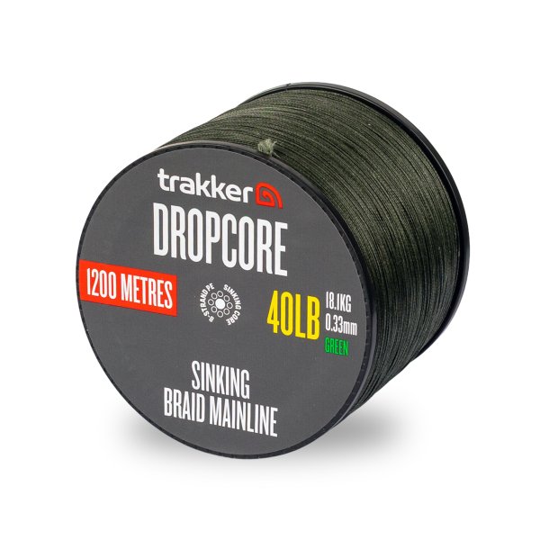 Dropcore Braid (40lb)(18.1kg)(0.33mm)(1200m)(Green)