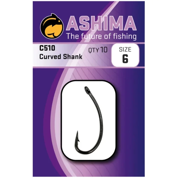 Ashima C510 &#147;Curved Shank&#148; Size 6 10 pcs
