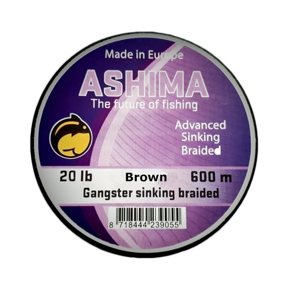 Ashima Gangster 20 lbs 8 braid sink brown 600 m