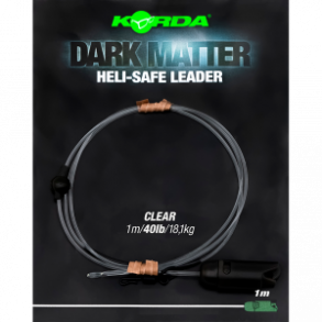 Dark Matter Leader Heli Safe Clear 40lb 1m