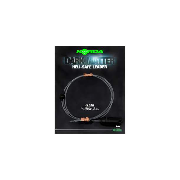 Dark Matter Leader Heli Safe Clear 40lb 1m