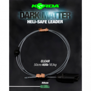 Dark Matter Leader Heli Safe Clear 40lb 50cm