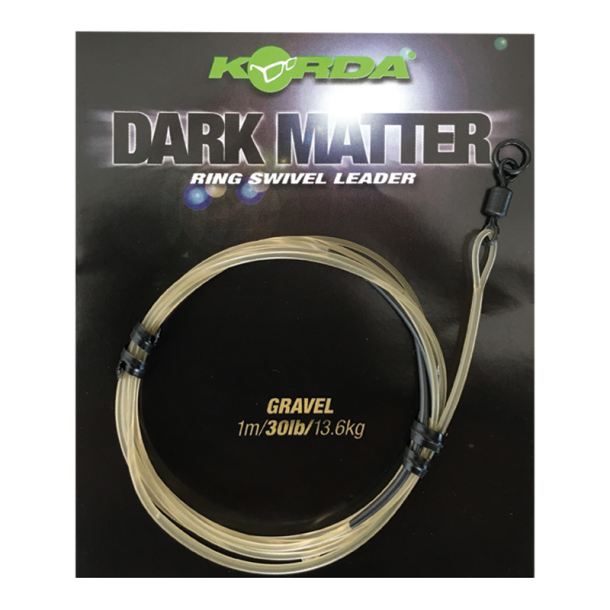 Dark Matter Leader Size 8 Ring Swivel-Gravel Khaki 40lb - 1m