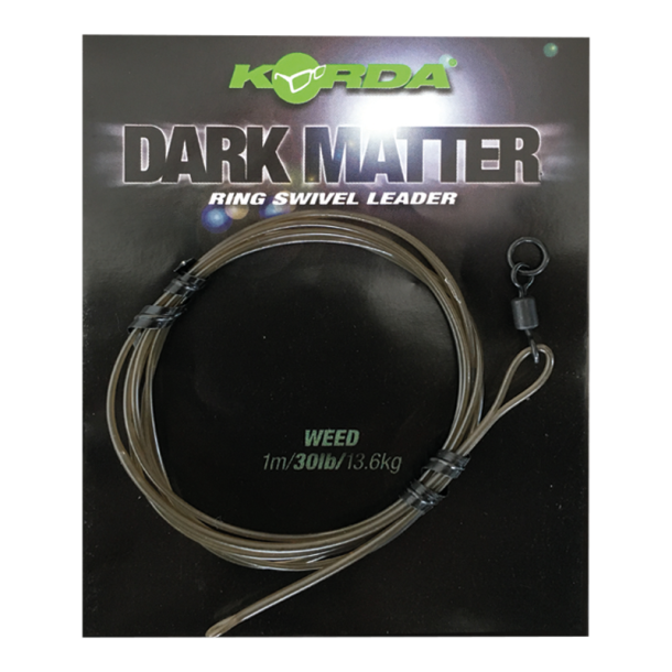 Dark Matter Leader Size 8 Ring Swivel-Weedy Green 40lb - 1m