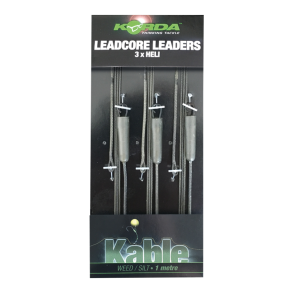 Leadcore Leader Heli Weed -Weed / Silt 3 per pack - 1 m