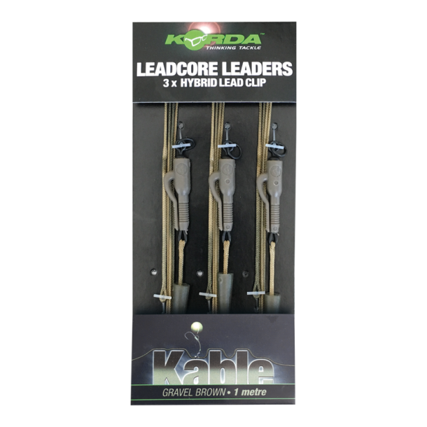 Leadcore Leader Lead Clip -Gravel 3 per pack - 1 m