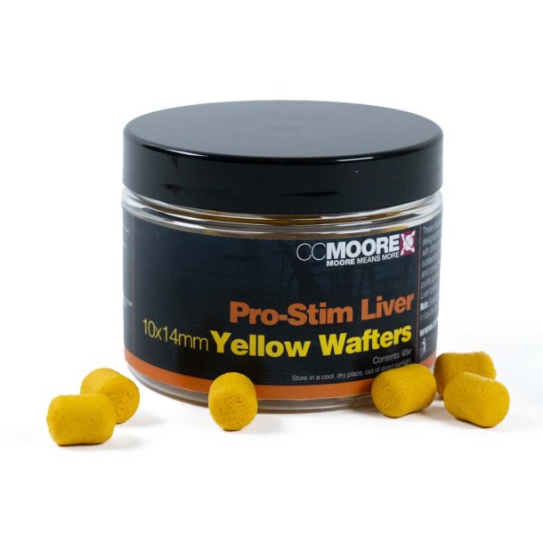 Pro-Stim Liver Yellow Dumbell Wafters 10x14mm (65) 