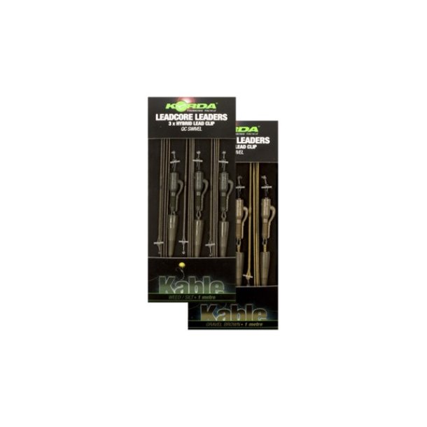 Leadcore Leaders - Hybrid Lead Clip QC Swivel-Weed 1m