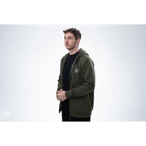 Make It Happen Badge Zipped Hoodie Green