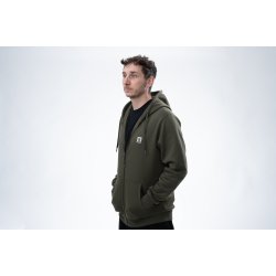 Make It Happen Badge Zipped Hoodie Green