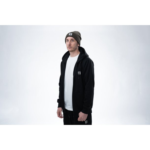 Make It Happen Badge Zipped Hoodie Black