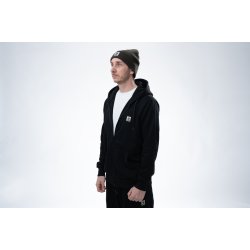 Make It Happen Badge Zipped Hoodie Black