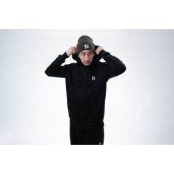 Make It Happen Badge Zipped Hoodie Black