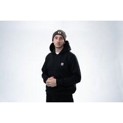 Make It Happen Badge Zipped Hoodie Black