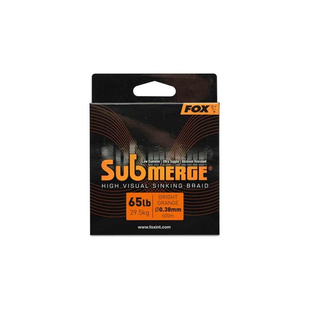 Submerge Orange sinking braid x 600m 0.38mm 65lb/29.5kg