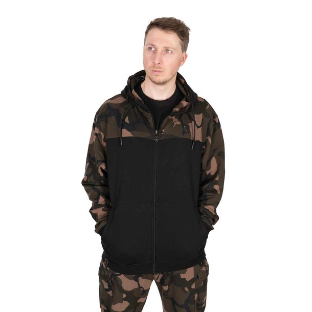 LW BLack / Camo Split Zip Hoody XL