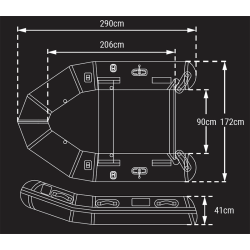 Fox 290x - 2.9m Inflatable Boat - Air Deck
