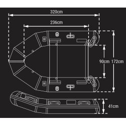 Fox 320x - 3.2m Inflatable Boat - Air Deck