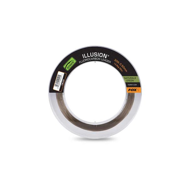 Illusion Fluorocarbon Leader 30lb 13.6kg (0.50mm) x 50m - Naturals Green