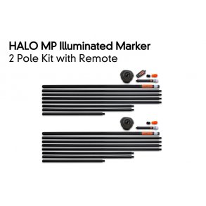 Halo Illuminated Marker Pole – 2 Pole Kit Including Remote