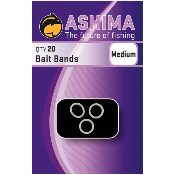 Ashima Bait Bands Medium 20 pcs