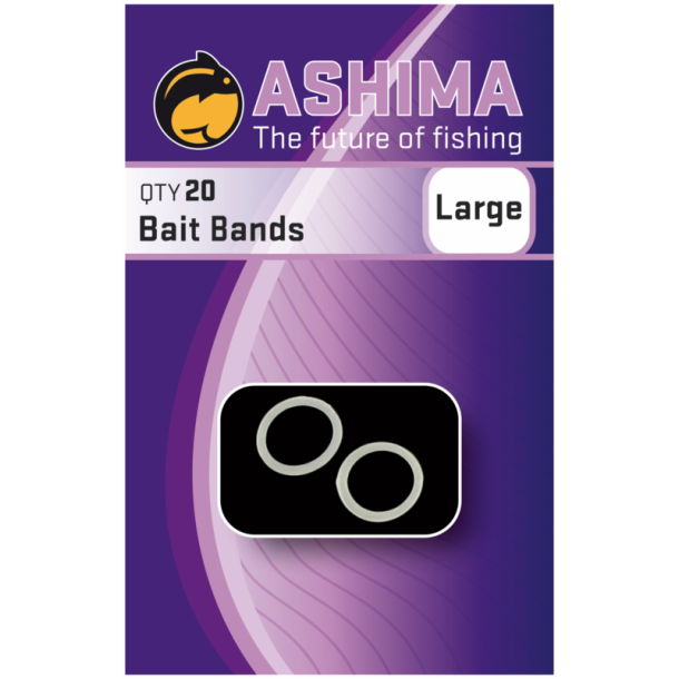 Ashima Bait Bands Large 20 pcs