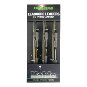 Leadcore Leader Lead Clip -Weed / Silt 3 per pack - 1 m