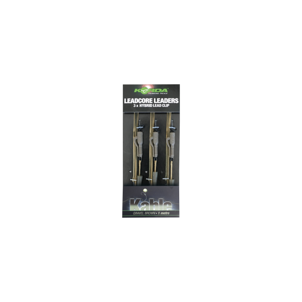 Leadcore Leader Lead Clip -Weed / Silt 3 per pack - 1 m