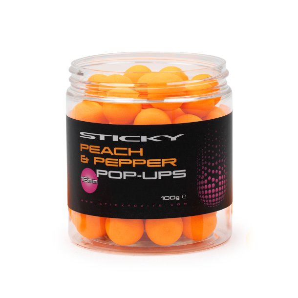 Peach &amp; Pepper Pop-Ups 16mm 100g Pot