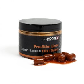 Pro-Stim Liver Glugged Hookbaits 10x15mm (50)