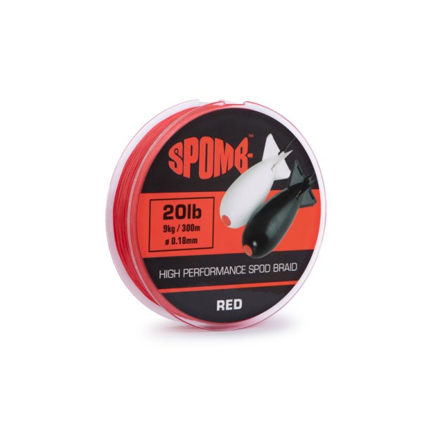 Spomb Braid 300m 9kg 20lb RED 0.18mm